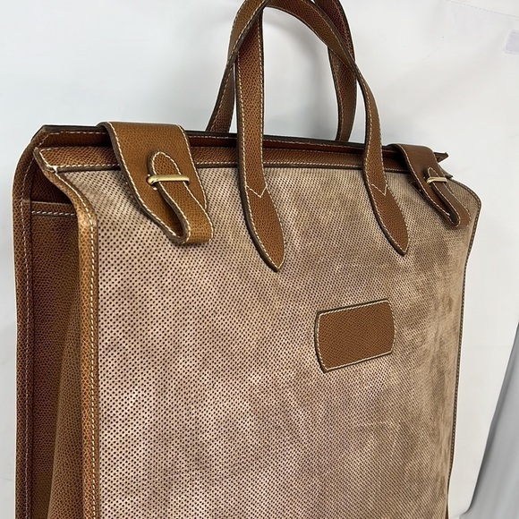Leather and Suede North South Hand Tote Business Bag with Wallet - Picture 3 of 15